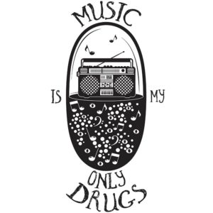 music-is-my-olny-drugs-illustration-agenzia-di-comunicazione